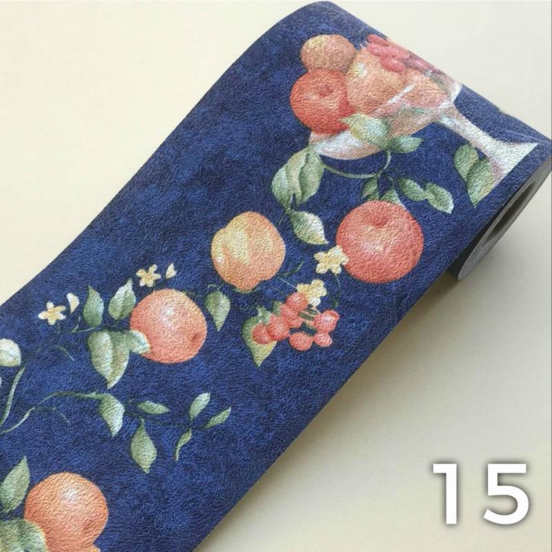 5M ПВХ самоклеящиеся наклейки на плинтус, цветочные наклейки на талию, водонепроницаемые 3D настенные бордюры для ванной комнаты, декор