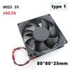 8 см 8015 8025 DC 12v 3pin big 4pin xh 2.54 2pin бесщеточный охлаждающий вентилятор 80x80x25 мм радиатор 80*80*15 для корпуса ПК GPU