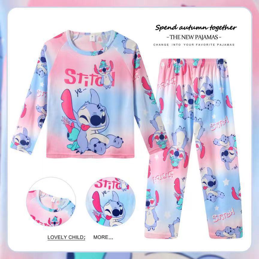 Southeast Asia Kids' Demon Slayer Pajamas: Long Sleeve & Pants Set for Girls