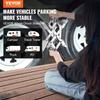 Camper Wheel Chock Stabilizer, X-shaped RV Stabilizer Wheel Chock, Fit for 1.5" to 10" Tire Space, 2 Sets of Wheel Chocks with Ratchet Wrench and