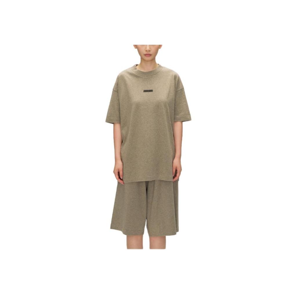 Fear of God Essentials Классическая футболка Homestead Heather Женские топы Бежевый 125SP254193F