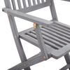 Foldable Garden Chairs 6 pcs with Cushions Solid Acacia Wood