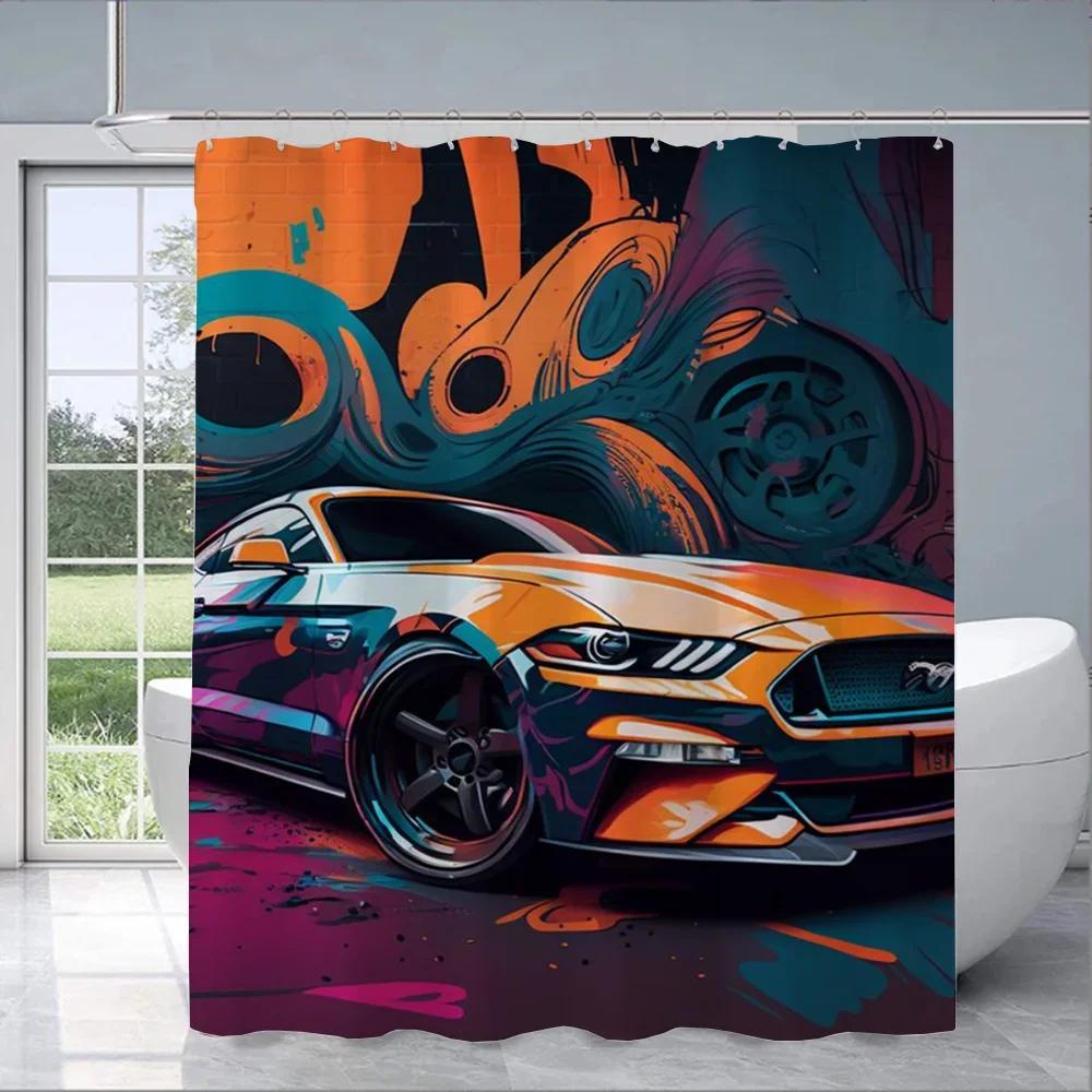 M-Mustang Автомобильные Шторы в Ванной Комнате Занавеска Душа Складная Перегородка Аксессуары Ванные Комнаты Спальни Дома Комнаты Quarto Дом Se