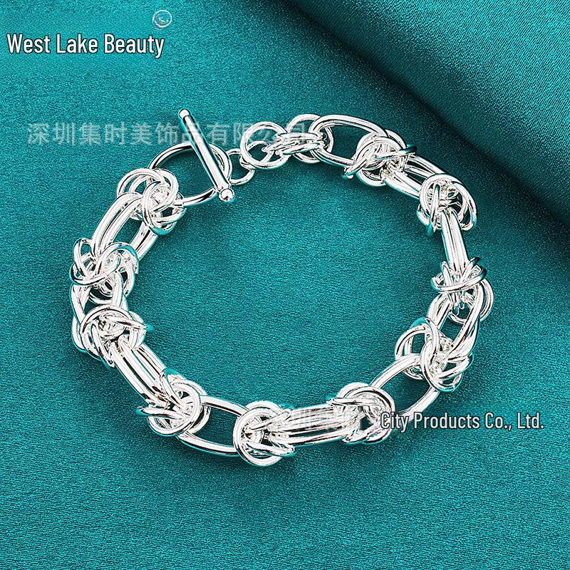 Плетеный браслет West Lake Silver Ring OT Buckle
