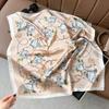 Spring and summer new Korean fashion sweet polka dot simulation silk small square scarf women's thin sunscreen silk scarf decorative small scarf