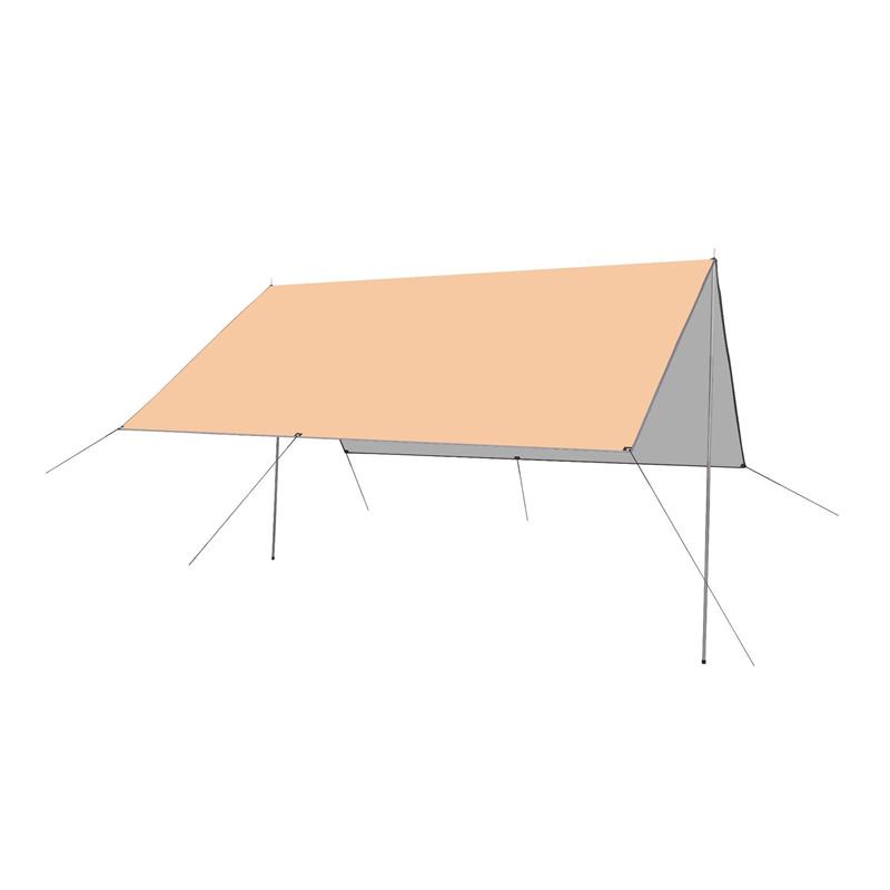 Awning With Support Pole Rope Peg Waterproof Tarp Tent Shade Garden Sunshade Outdoor Camping Sun Shelter Beach Hammock