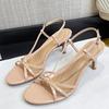 Designer Summer High Heel Women Sandals Fashion Narrow Band Open Toe Dress Shoes Women's Evening Party Nightclub Pumps