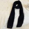 Y2K Plush Shawl Solid Color Long Narrow Scarves Punk Knitted Scarf  Outdoor