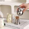 Electroplated Bear Toothpick Box Light Luxury Ceramic Cotton Swab Box Dustproof Table Decoration Home Creative Storage Ornaments