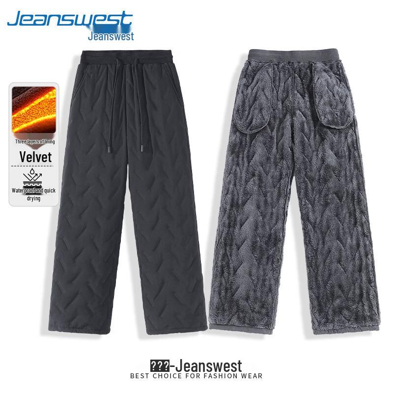 Мужские повседневные водоотталкивающие утепленные прямые джинсы Jeanswest