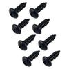 Black License Plate Screws 18-8 Stainless Steel with Phillip Pan Head for Domestic Vehicles Front and Rear License Plate Bolts 8 Pack