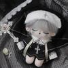 Niannyyhouse Hooded Tuxedo Cloak Dark Nun Suit 20cm Plush Clothes Cotton Doll Accessories Dress-Up