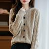 Women's 30% Cashmere Cardigan - Soft & Warm Wool Blend Sweater