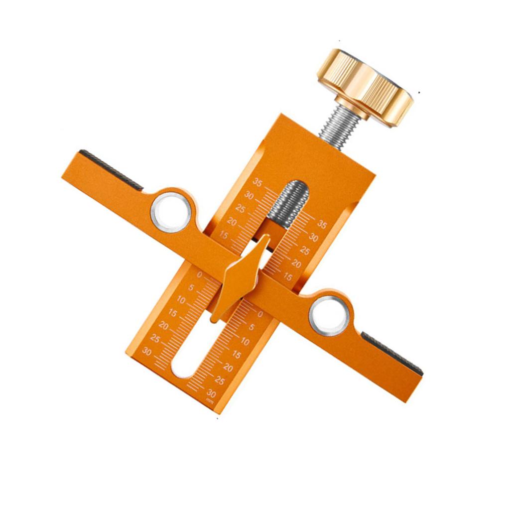 Cabinet Door Mounting Jig Aluminium Alloy Installation Positioner with 6 8 10mm Drill Bits Woodworking Multi Functional Position Tool