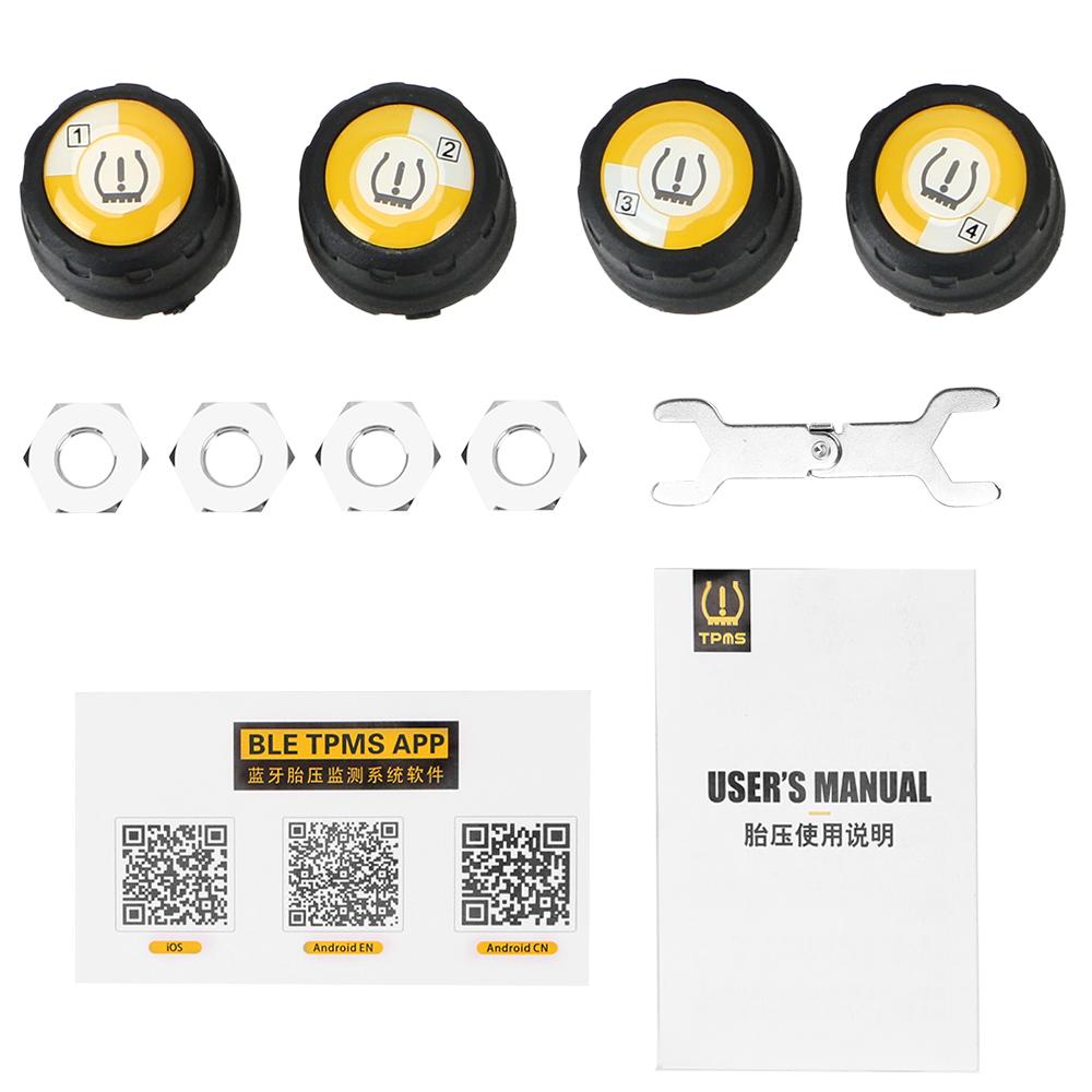 Bluetooth 4.0 5.0 Внешняя сигнализация Датчики давления в шинах Android iOS BLE TPMS Датчик давления в шинах автомобиля