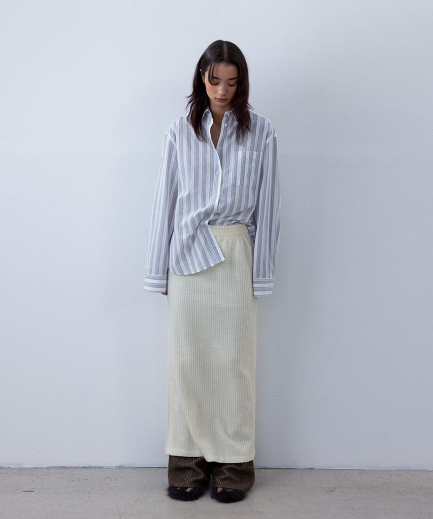 Susumu Boring Knit Skirt - Cosmic Latte