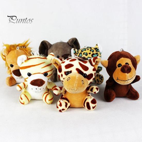 Брелок с животными, джунгли, обезьяна, тигр, лев, жираф, слон, леопард, кукла, плюшевые игрушки, милый мультяшный плюшевый рюкзак, кулон, подарки для девочек
