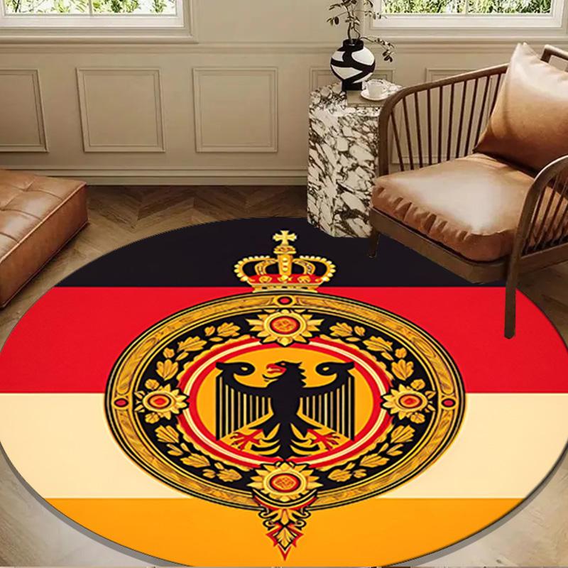Germany Coat Of Arms Design Round mat Home Decor, Chair rug For livingroom,Bedroom, doormat home decor Birthday Gift Christmas Gifts