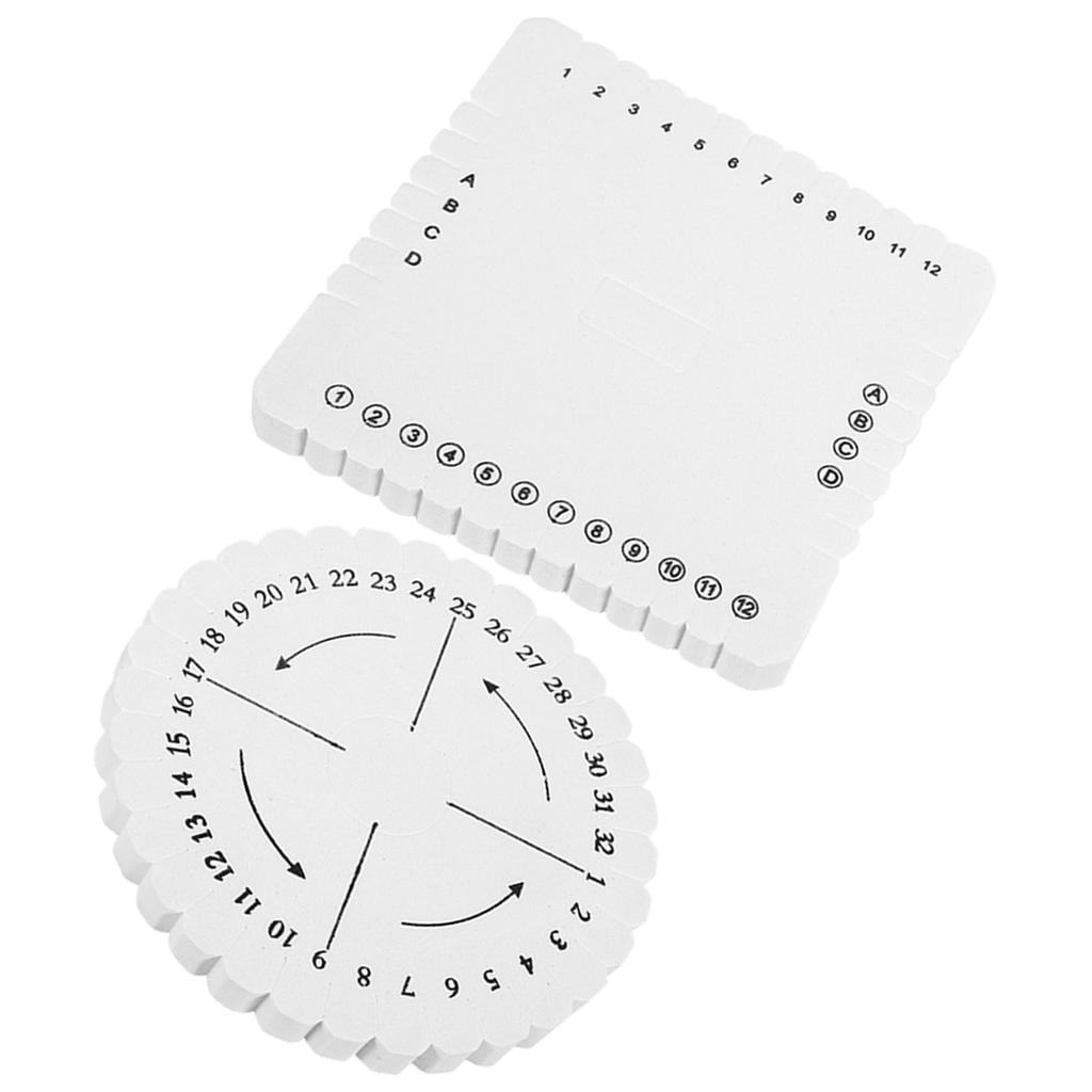 2Pcs Round   Kumihimo Disc Macrame   Cord String Bracelet   Weaving Disk