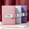 CAGIE Lockable Notebook, Stylish Journal, Horizontal Ruled, PU Leather, Gift Box Included, Password Notebook, A7 Size, Lockable Diary, Cute Pink