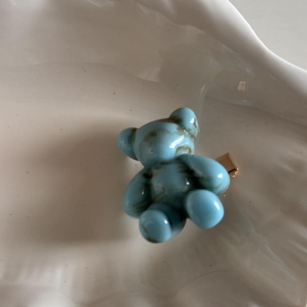 Cute Bear Hair Side Clip Women Girls Sweet Korean Fashion Bangs Hairpin Acrylic Hair Edge Clip Accessories Barrettes Headwear