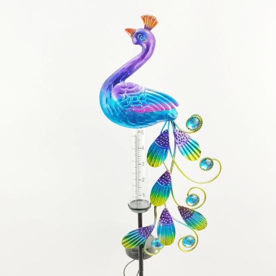 Солнечный павлин дождемер наружный морозостойкий водомер освещенный павлин индикатор осадков