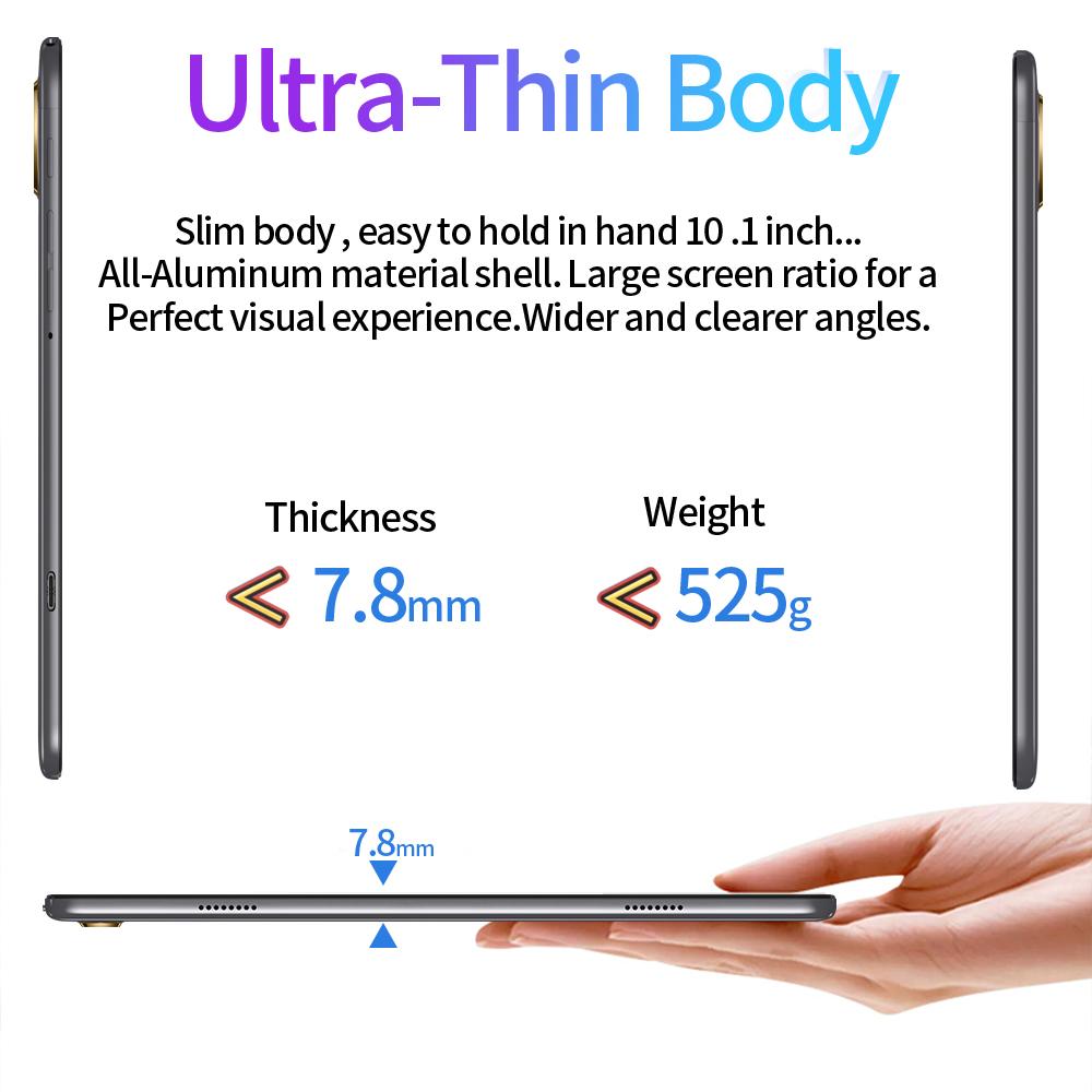 BDF Планшетный ПК G15 10,1 дюйма, 8 ГБ + 256 ГБ, Android12, 3G/4G LTE/5G/WIFi