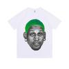 European And American Retro Hiphop Portrait Print Summer Shortsleeved Mens And Womens Rap Cotton Loose Fit For Instagram