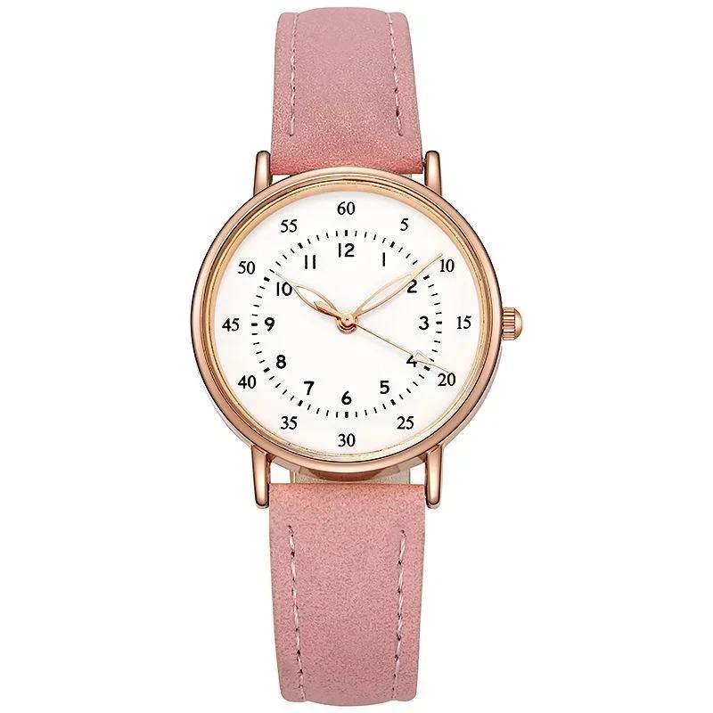 Women's Simple Vintage Watches for Women Dial Wristwatch Leather Strap High Quality Ladies Casual Bracelet Watches