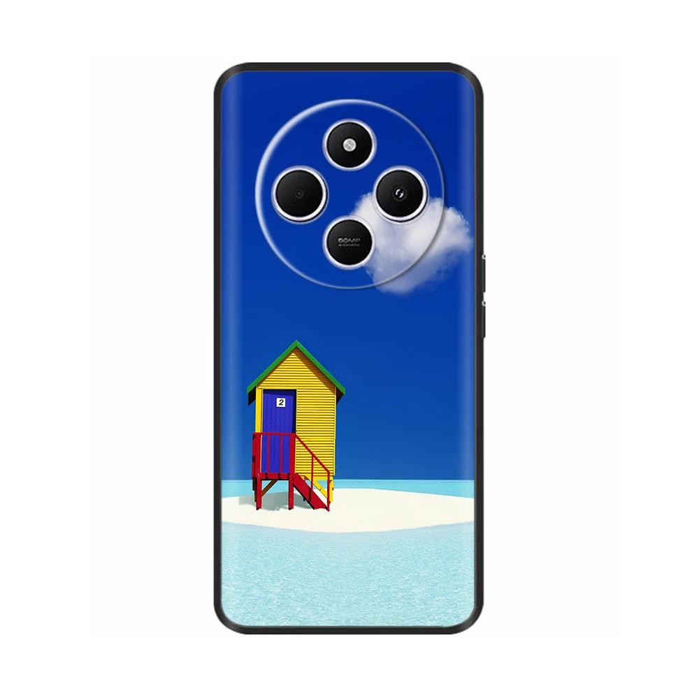 Ударопрочный чехол Funda для Xiaomi Redmi A4 5G Чехол 6,88" Мягкий ТПУ Силиконовый Чехол для Телефона для RedmiA4 2024 A 4 Capas С принтом Сердце Цветок