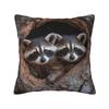 Funny Raccoon Throw Pillow Case cm Sofa Cushion Cover Velvet Polyester Pillowcase Doublesided Printing