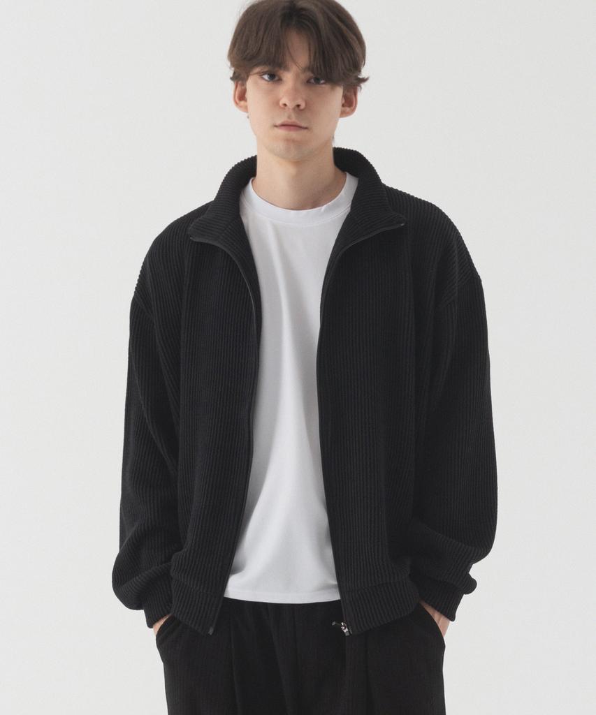 PIANER Comfortable Oversized Full-Zip Knit (Black)