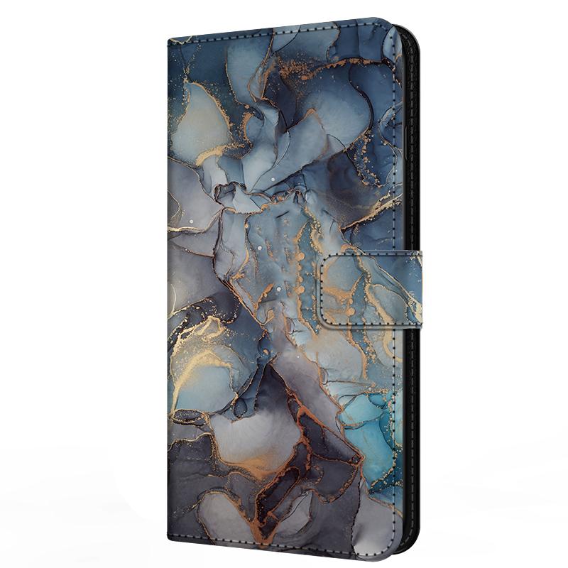 Кожаный чехол-книжка для Samsung A37 A57 Чехол Кошелек Книжка Подставка Магнитная Крышка Galaxy A 57 37 5G Capa Мраморные Узоры Funda Бампер