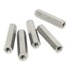 5Pcs Silver M8 Hex Coupling Nut Safe Practical Stainless Steel Coupling Nut Kit for Industrial Machine