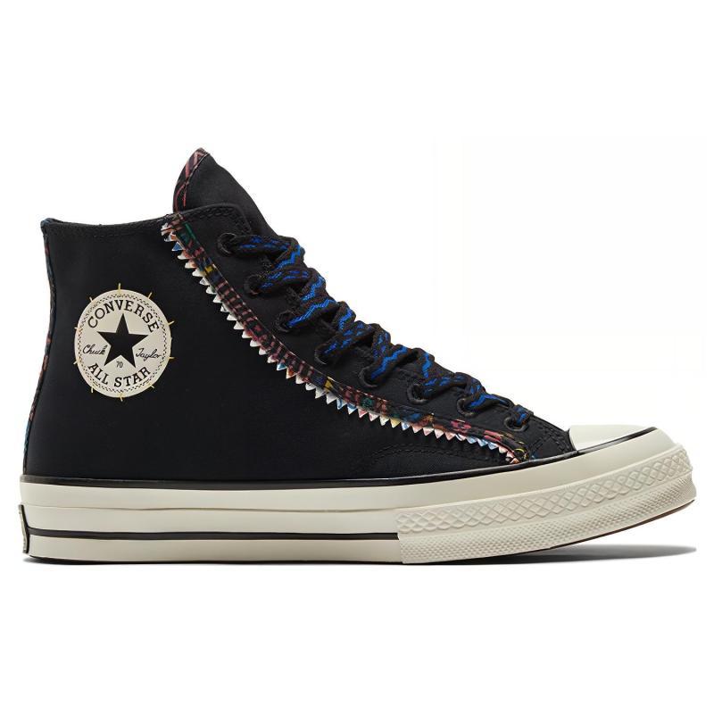 Converse Трендовые повседневные этнические парусиновые кеды хай-топ унисекс черные 1970-х годов