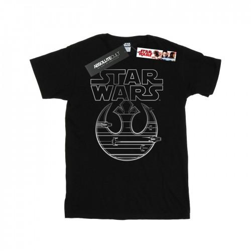 Star Wars Mens The Last Jedi Resistance Logo Metallic T-Shirt