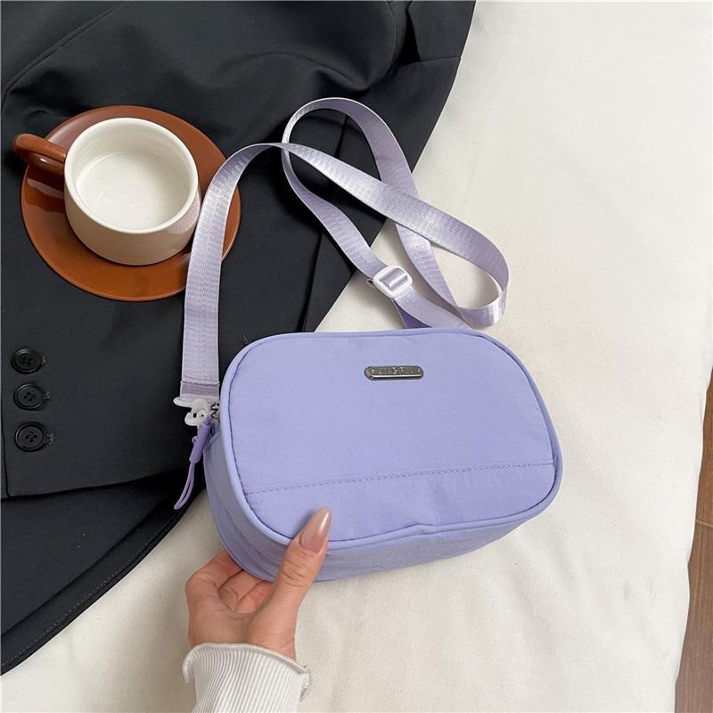 Новая простая повседневная сумка-мессенджер через плечо из нейлона конфетного цвета, свежая маленькая сумка для поездок на работу, женская
