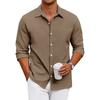 Men's Loose-fitting Casual Button-down Long-sleeved Shirt