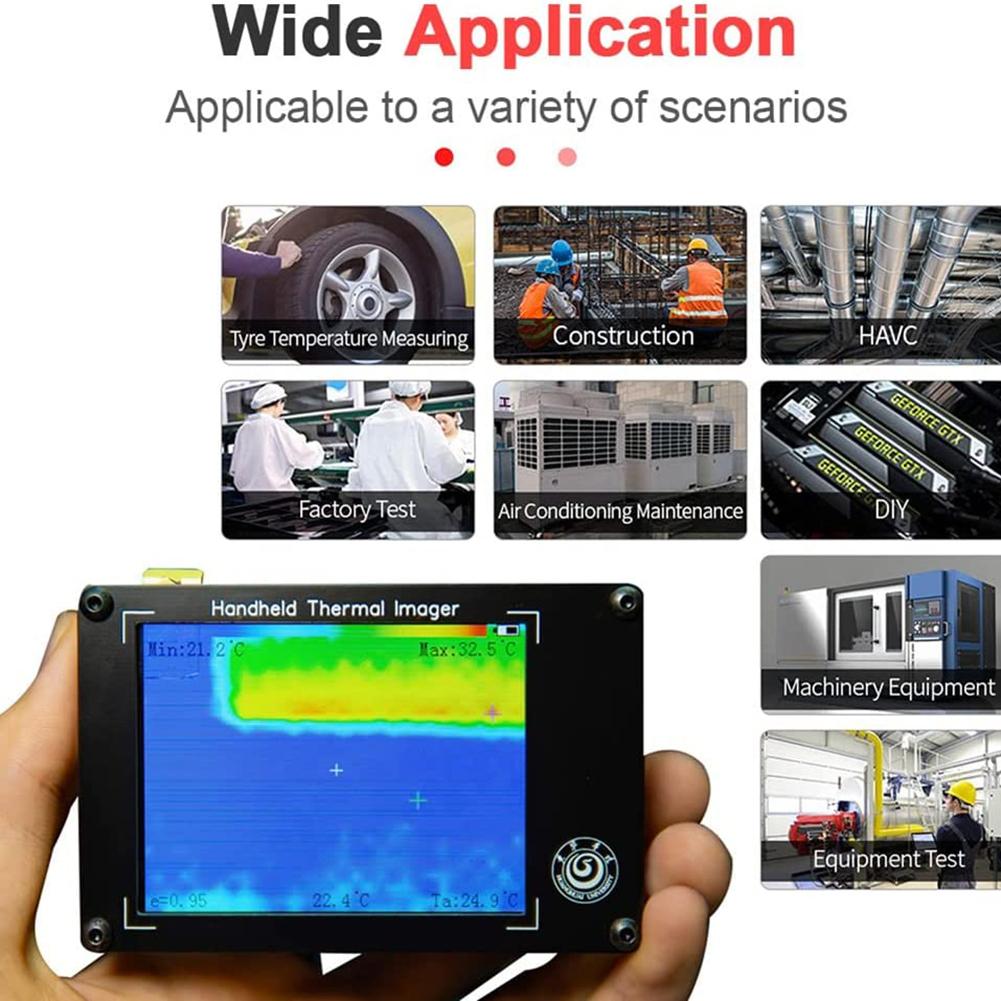MLX90640 3,4-дюймовый ЖК-цифровой тепловизор Компактный инструмент для проверки тепловизионной камеры