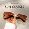 New Frameless Diamond Cut Edge Sunglasses Fashion Brand Designer Women'S Outdoor Sunshade Sun Glasses Uv400 Eyewear