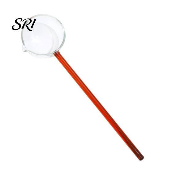 Ergonomic Glass Spoon Handmade Long Handle for Cooking Heat-Resistant Kitchen Utensil Adaptable Tool Stirring Serving Scooping Unique Gift Home Chefs