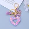 1 шт. Брелок Креативная кисточка-бабочка для кошелька, сумочки, брелок с сердечком любви, аксессуары для ключей автомобиля, брелок из смолы, кристалл