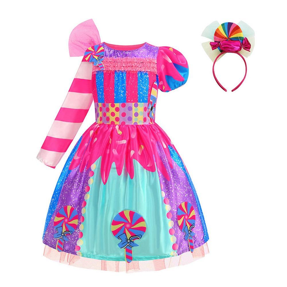 Cosplay Children's Candy Dress With Candy Hat Cosplay Costume Fashion Prom Costume Kids