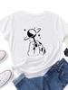 Planet Lollipop On Hand Print T Shirt Women Short Sleeve O Neck Loose Tshirt Summer Women Tee Shirt Tops Camisetas Mujer