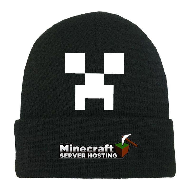 Зимняя вязаная шапка с принтом и подвернутыми краями, подходит как для мужчин, так и для женщин