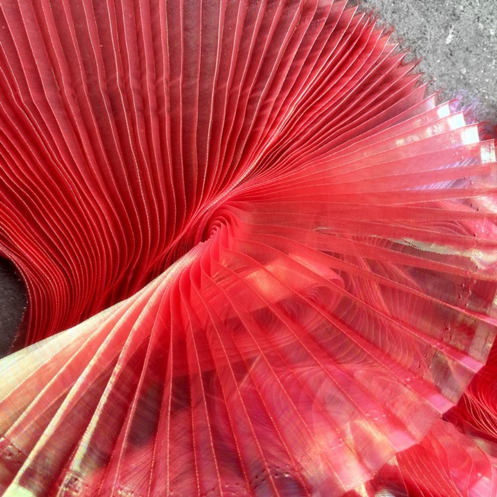 Pleated Organza Fabric For Sewing Girls Skirt Dress Handicraft Clothing DIY Supplies Apparels Needlework Accessories