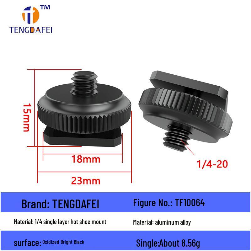 Reversible 1/4" Male To 3/8" Female Adapter for Camera Tripod Ball Head with M4-M8 Conversion Screws