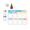 1 Set Magnetic Message Board Refrigerator Magnet Erasable Writing Surface Weekly Planner Kitchen
