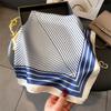 Korean Version Of Simple Printed Scarf Square Scarf 70Cm Women'S Versatile Shawl Imitation Silk Professional Scarf Silk Scarf