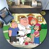 Family Guy,Round Area Rug,Carpet Rug for Living Room Bedroom Sofa Playroom Decor,Non-slip Floor Mat